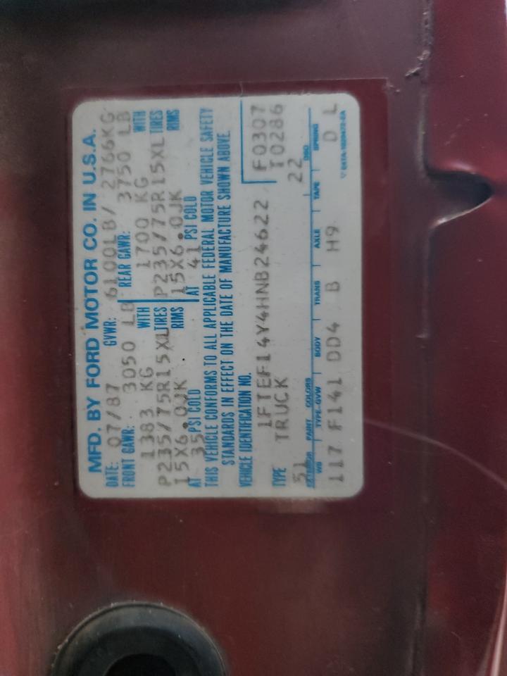 1987 FORD F-150