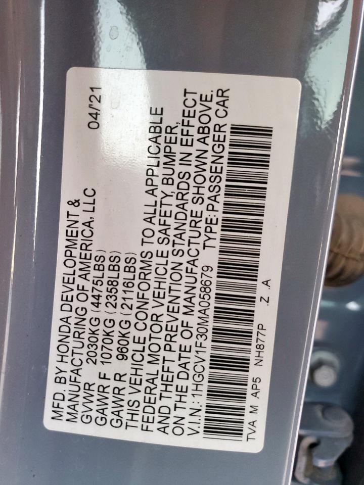2021 HONDA ACCORD