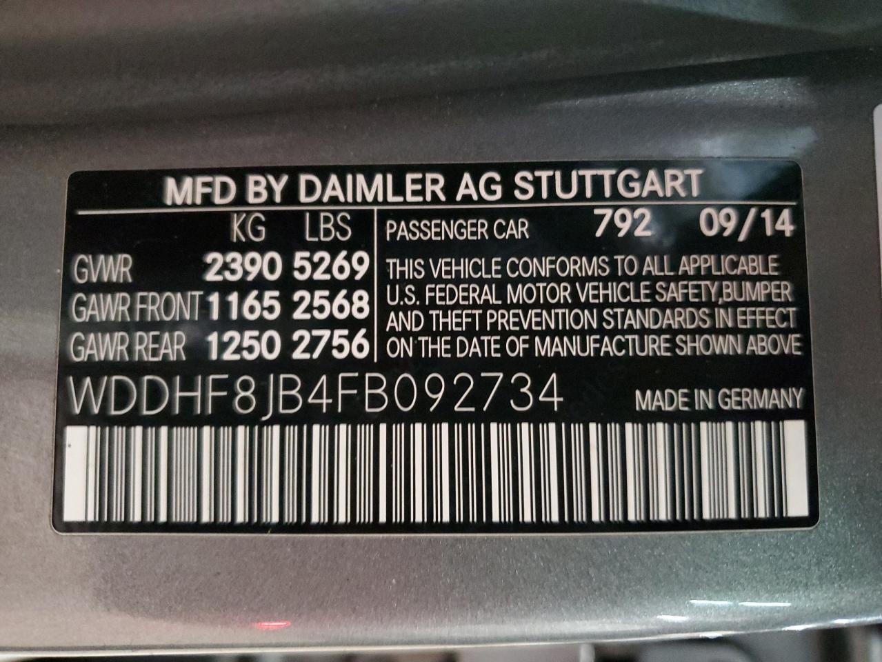 2015 MERCEDES-BENZ E-Class