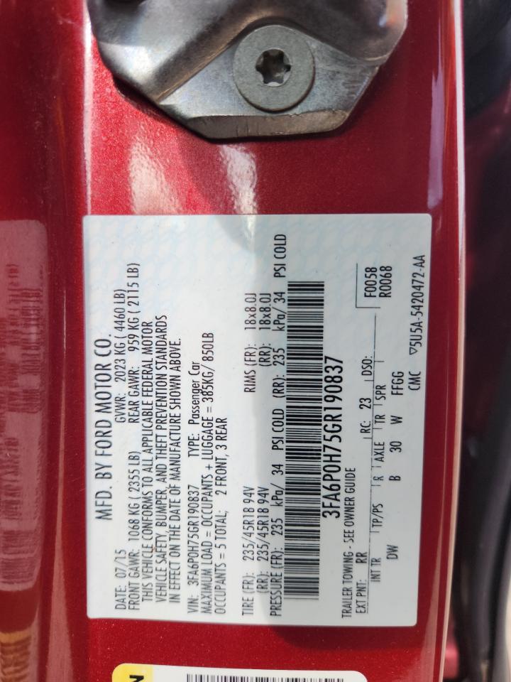 2016 FORD FUSION