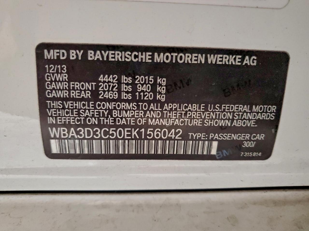 2014 BMW 3 SERIES