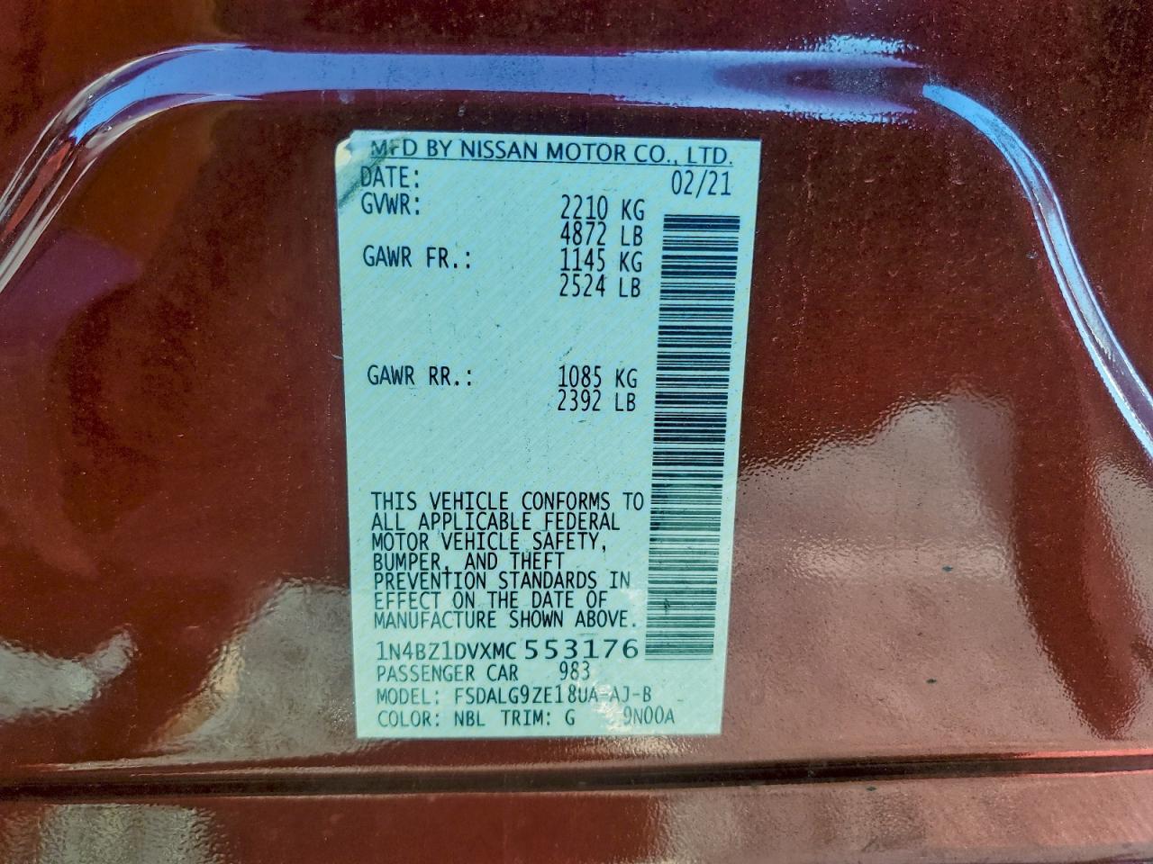 2021 NISSAN LEAF