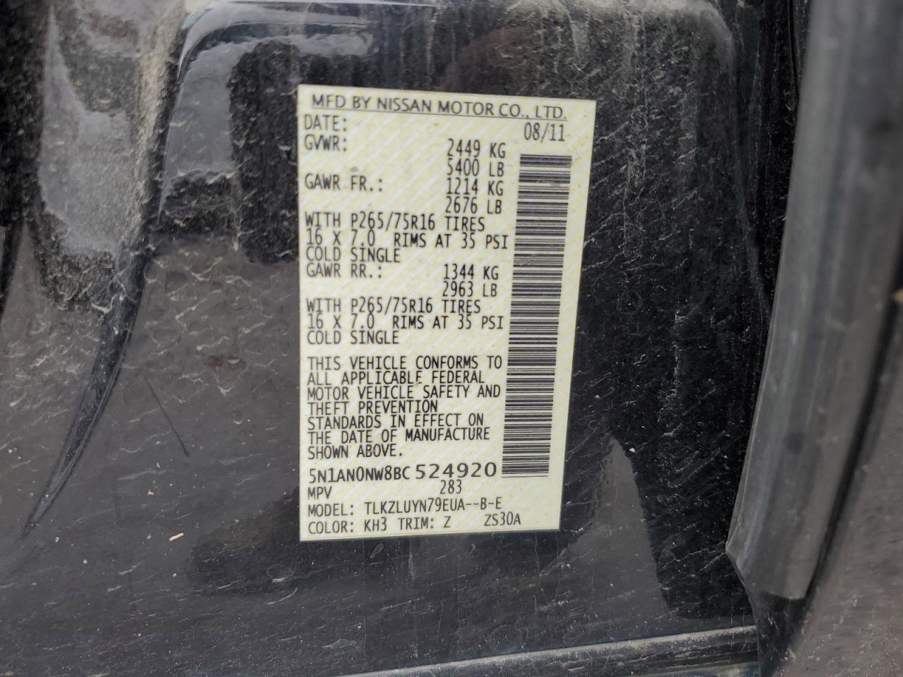 2011 NISSAN Xterra