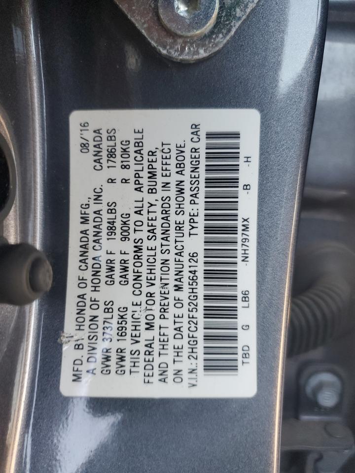 2016 HONDA CIVIC