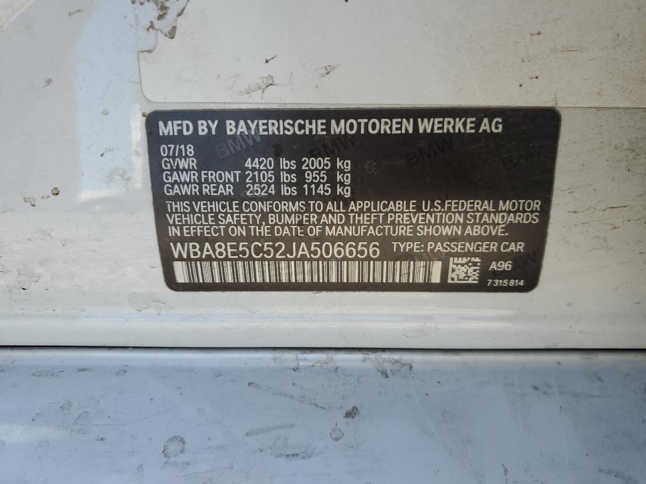 2018 BMW 3 SERIES