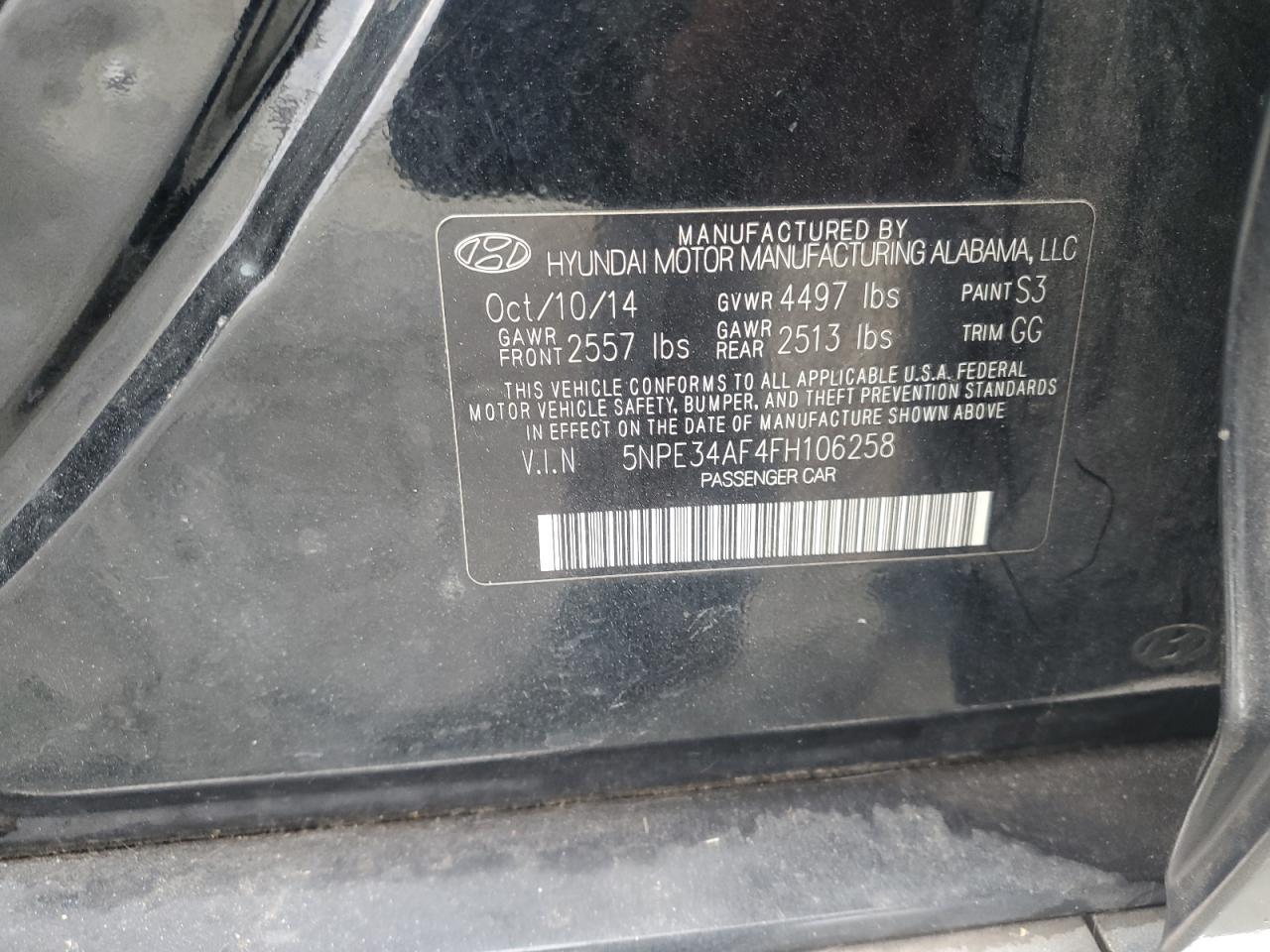 2015 HYUNDAI SONATA