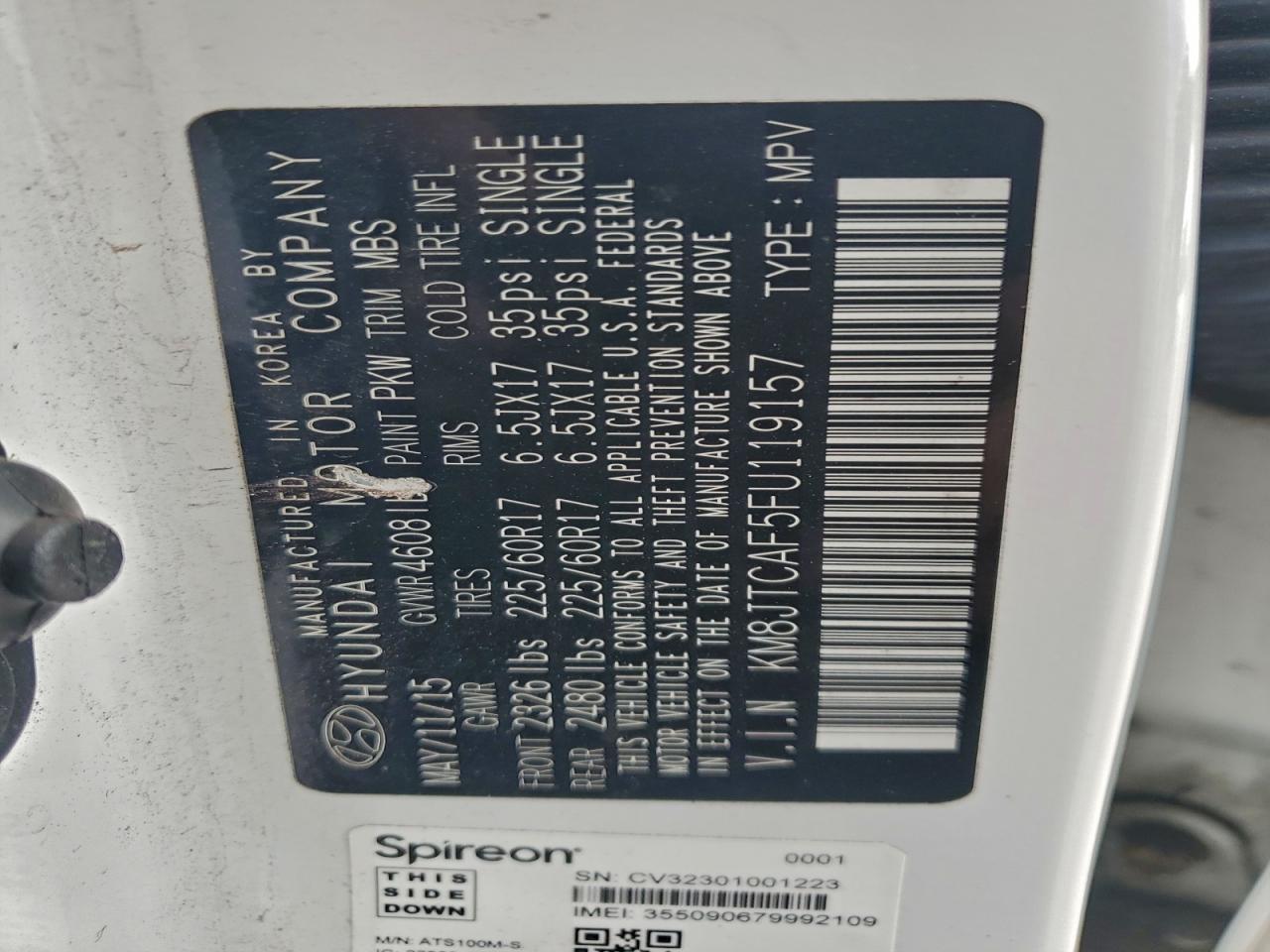 2015 HYUNDAI TUCSON