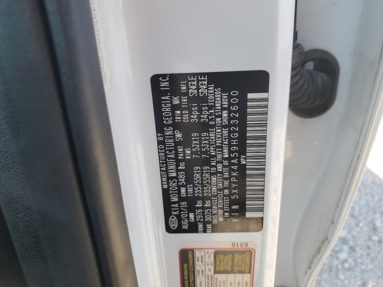 2017 KIA SORENTO