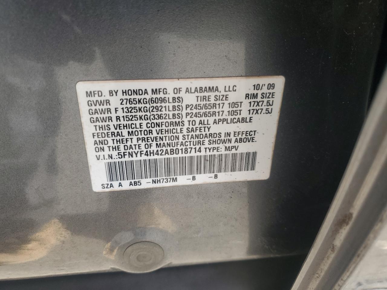 2010 HONDA PILOT