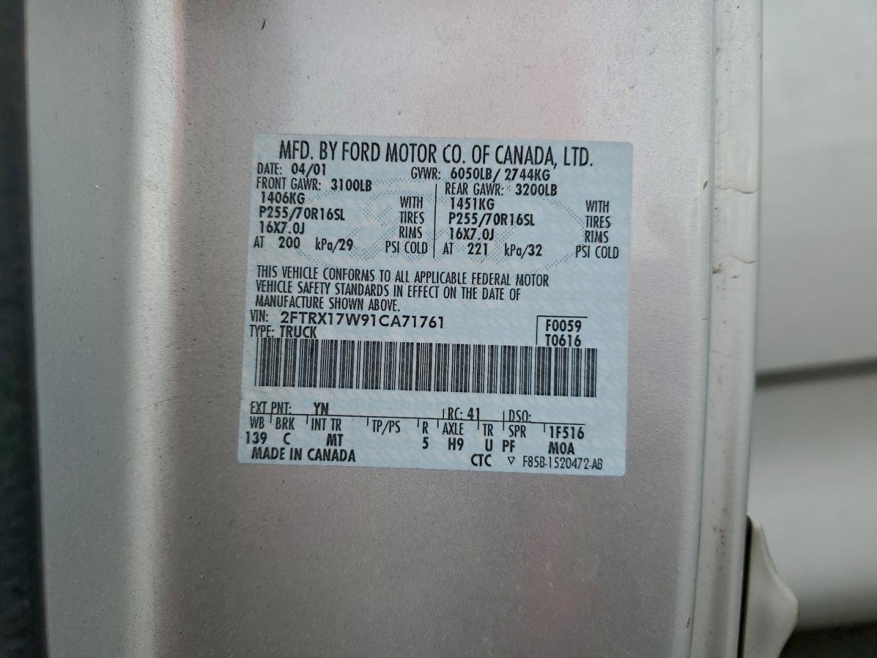 2001 FORD F-150