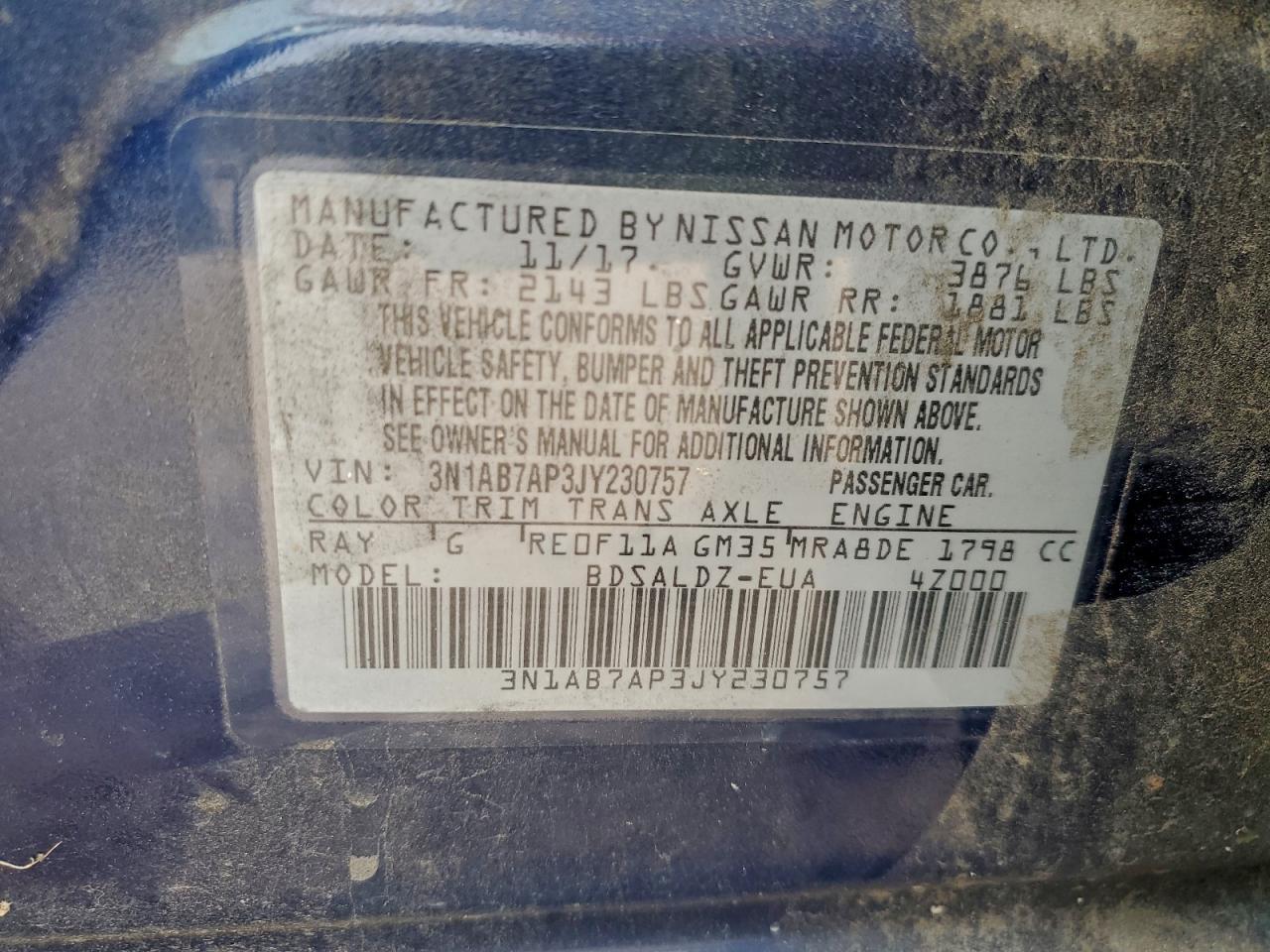2018 NISSAN SENTRA