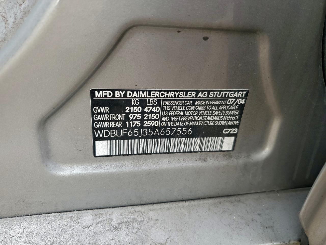 2005 MERCEDES-BENZ E-Class