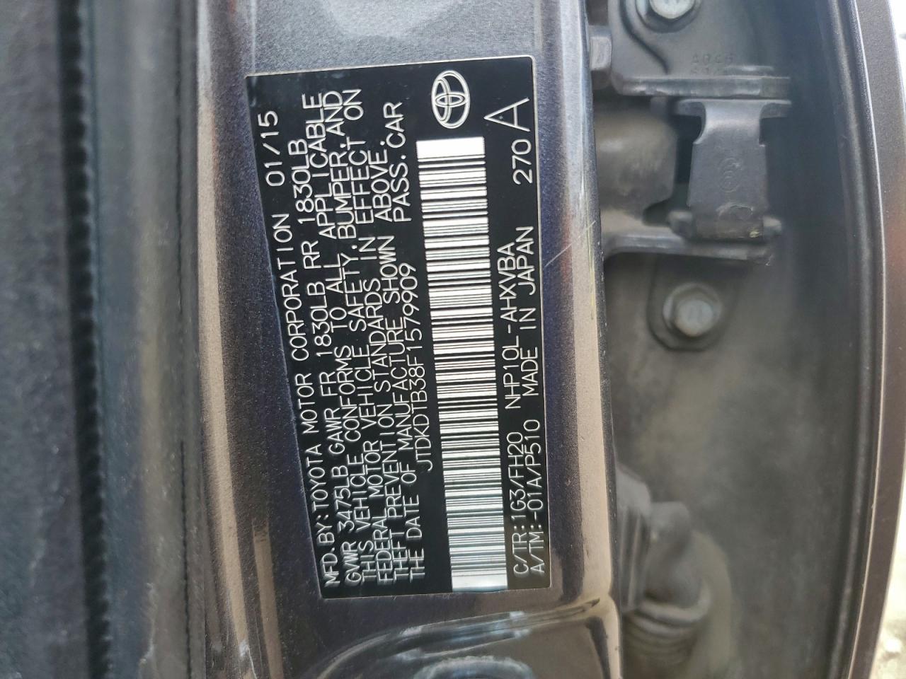 2015 TOYOTA Prius c