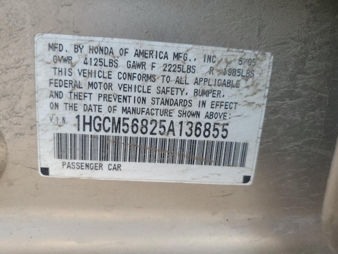 2005 HONDA ACCORD