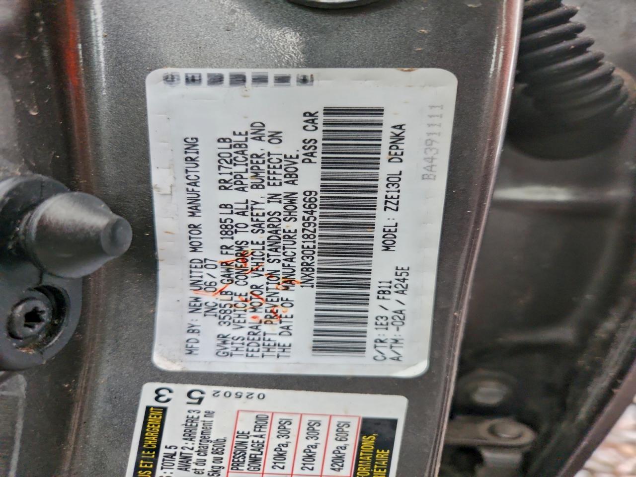 2008 TOYOTA COROLLA