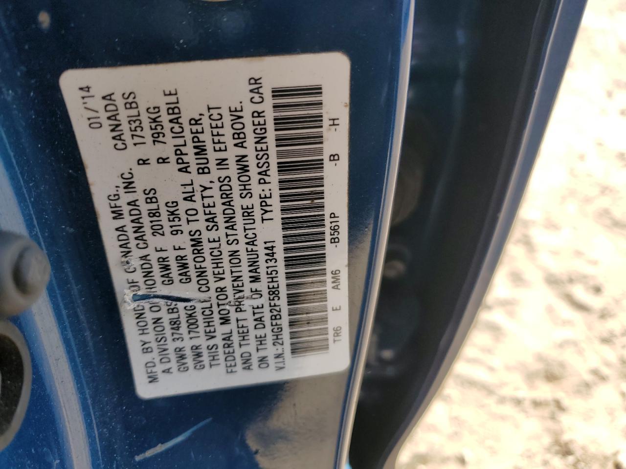 2014 HONDA CIVIC