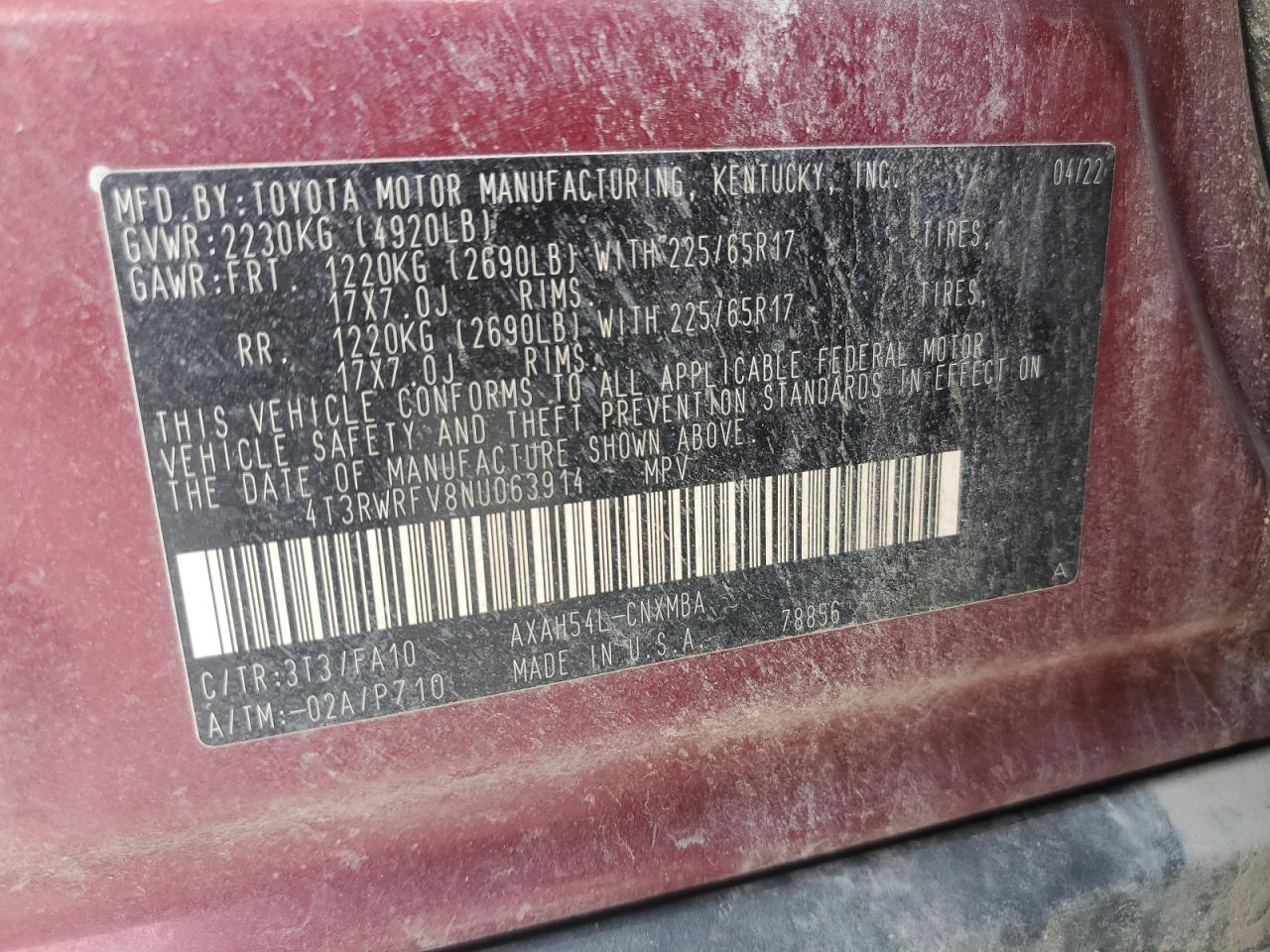 2022 TOYOTA RAV4