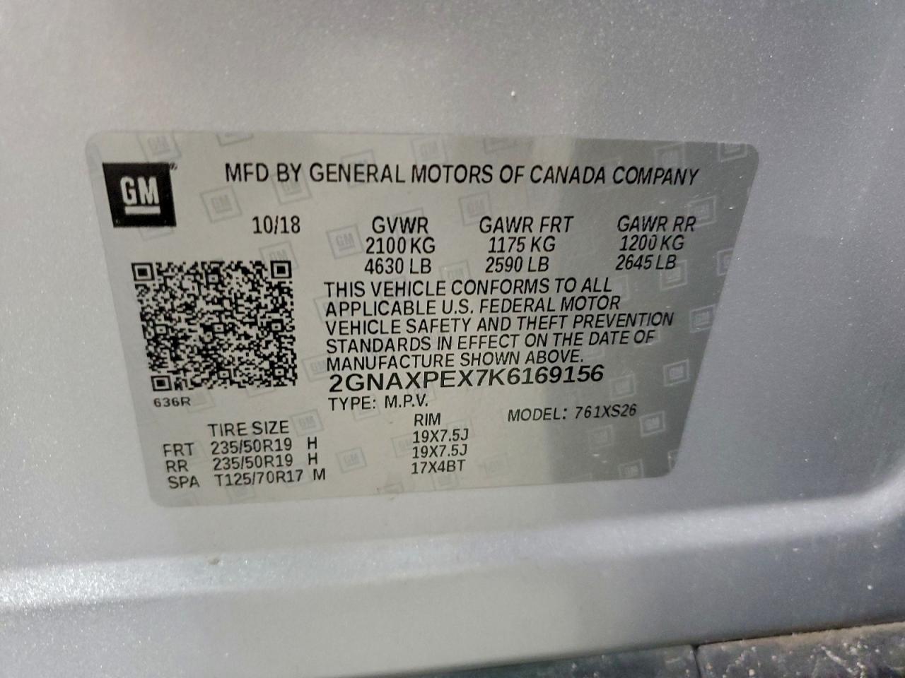 2019 CHEVROLET EQUINOX