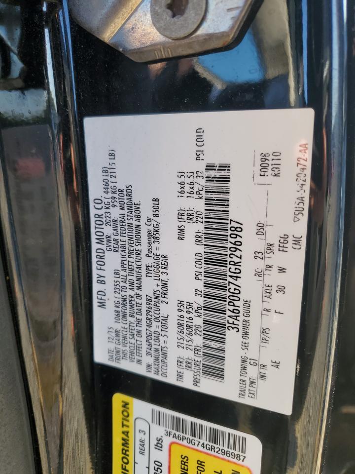 2016 FORD FUSION