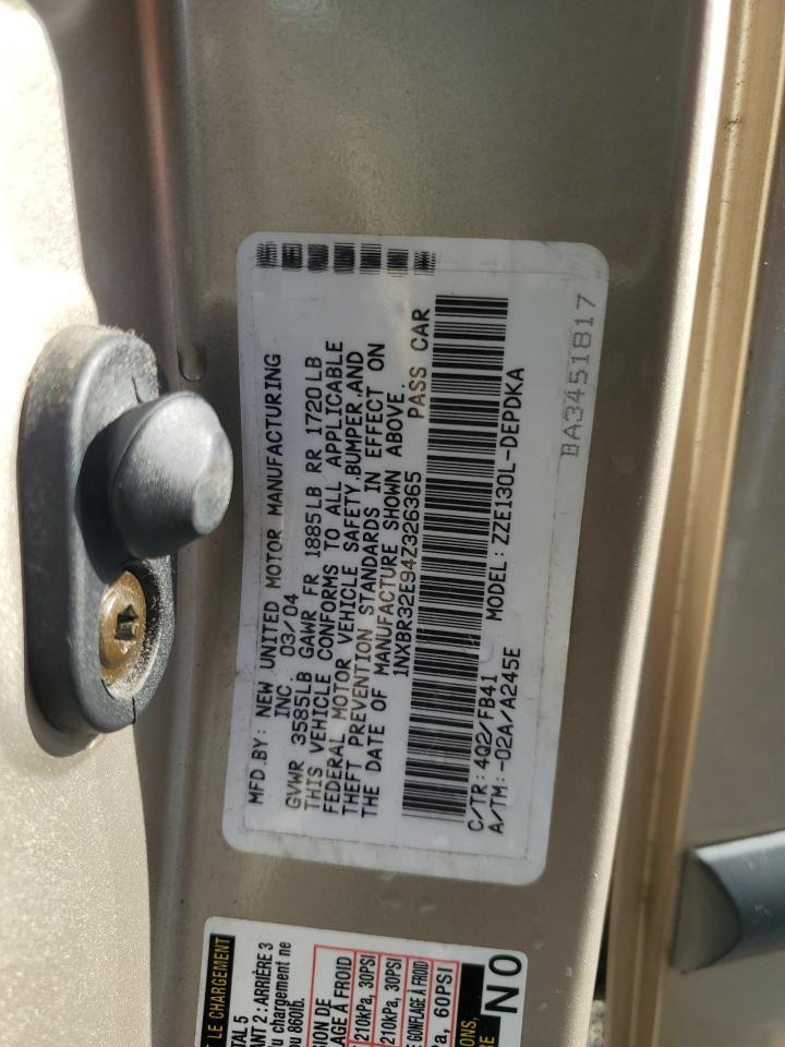 2004 TOYOTA COROLLA