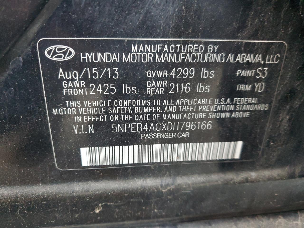 2013 HYUNDAI SONATA