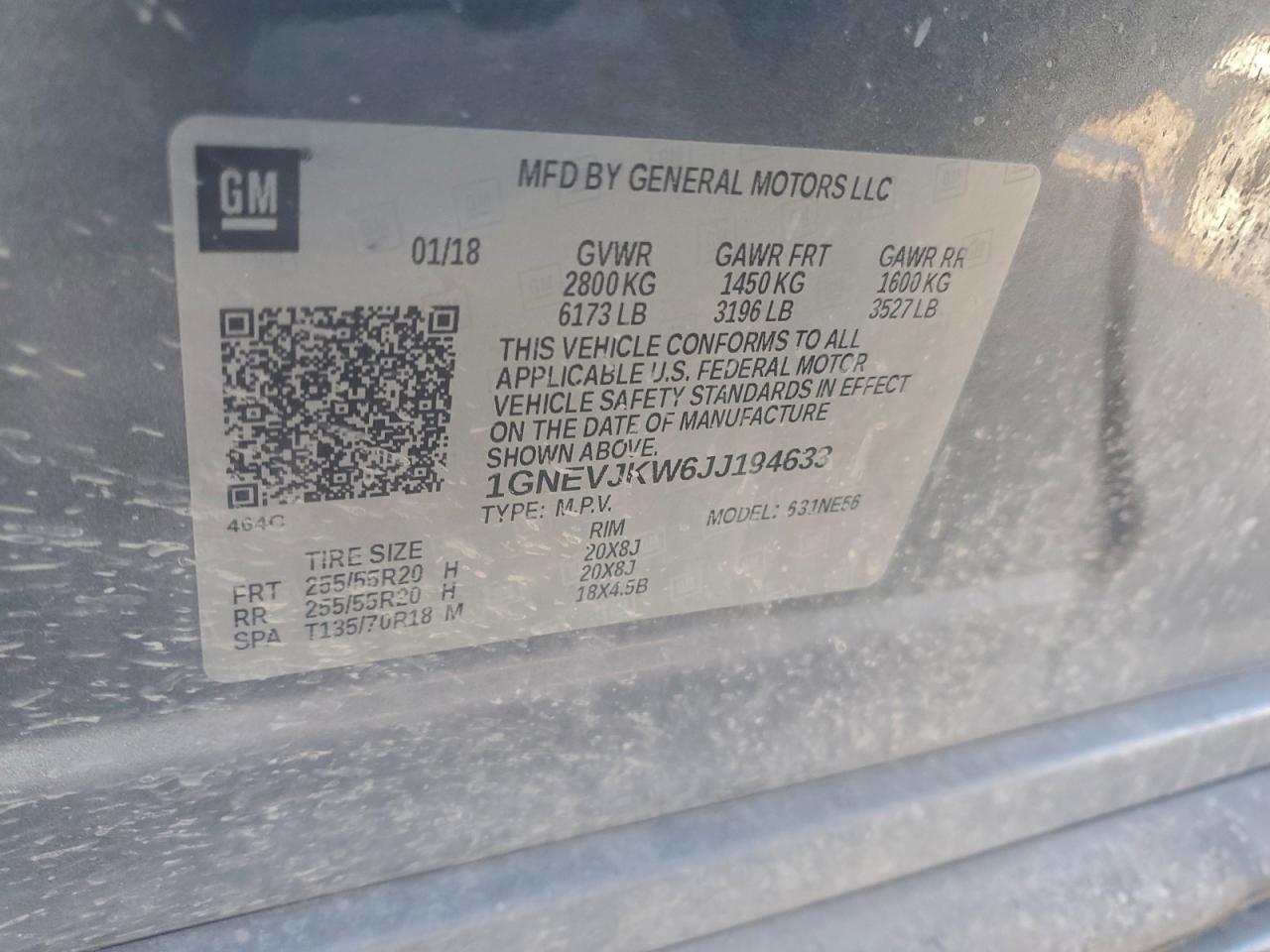 2018 CHEVROLET TRAVERSE