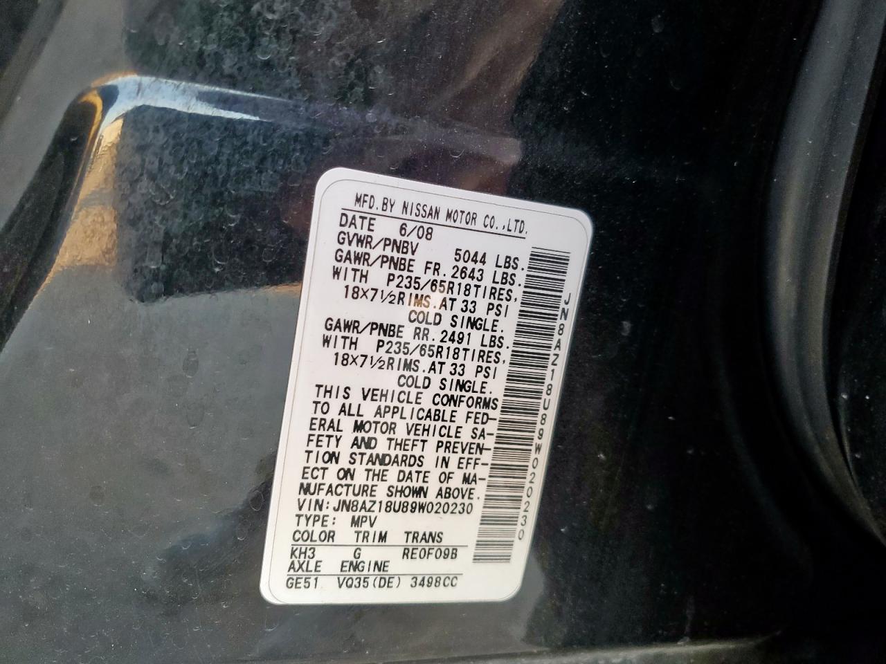 2009 NISSAN MURANO