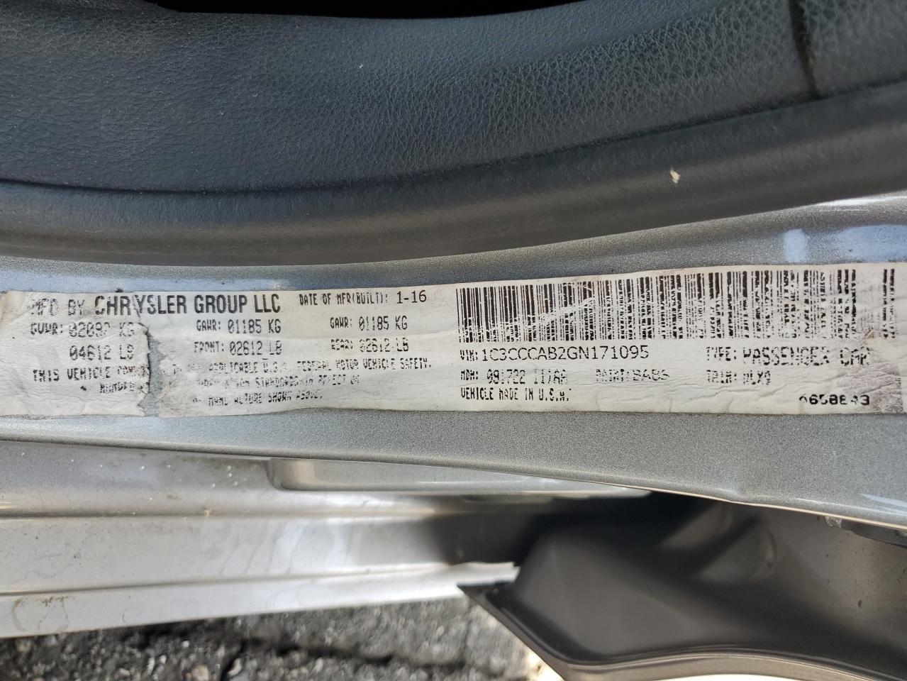 2016 CHRYSLER 200