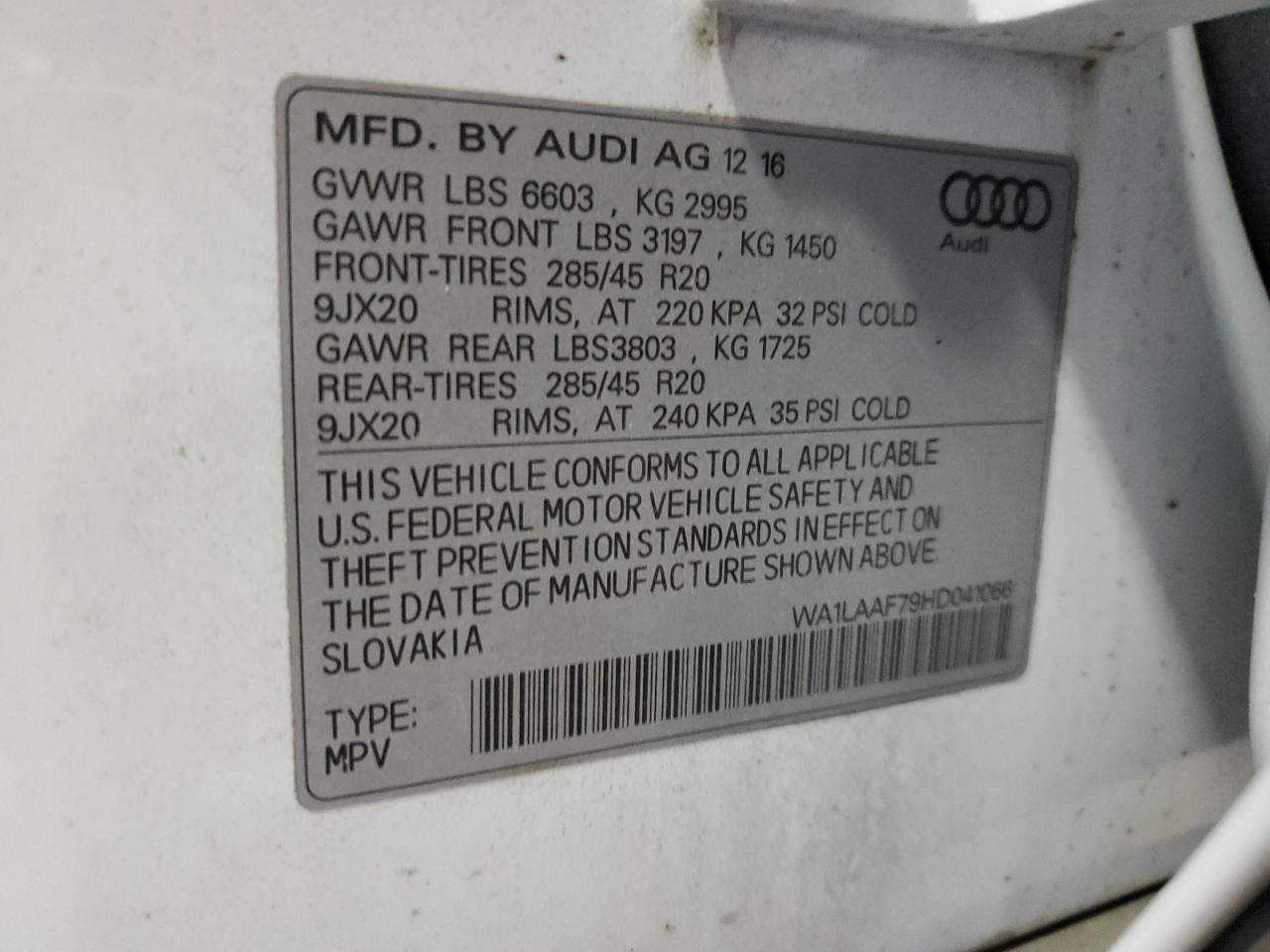2017 AUDI Q7
