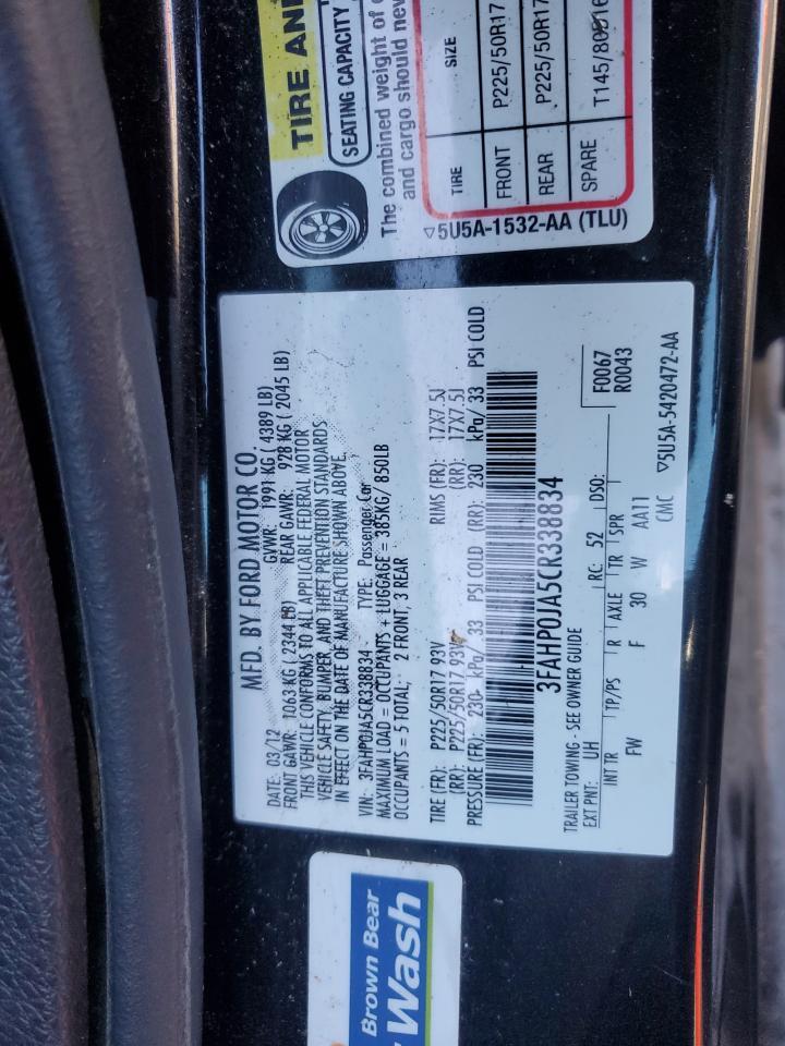 2012 FORD FUSION
