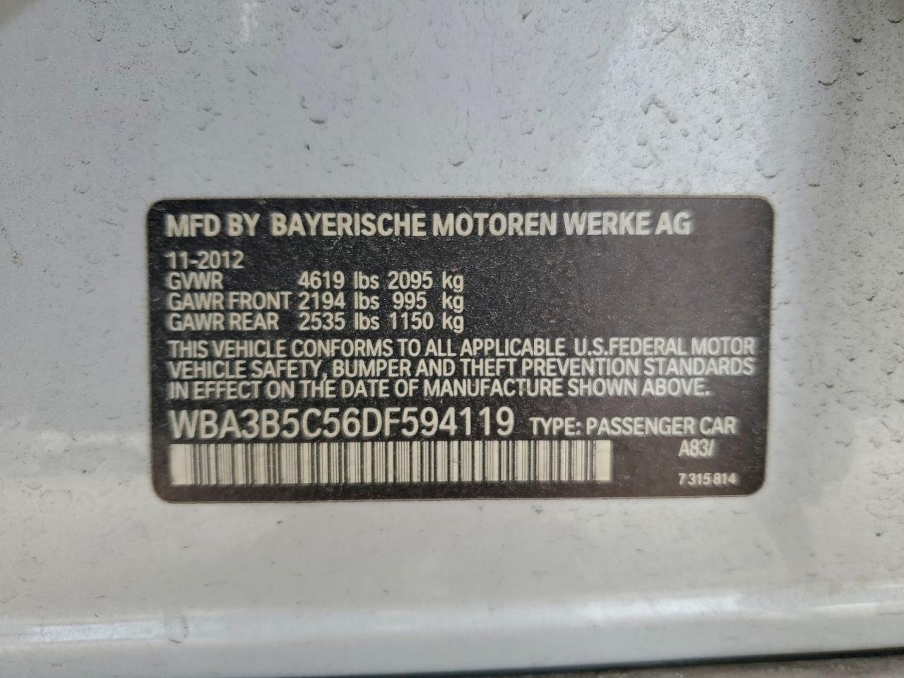 2013 BMW 3 SERIES