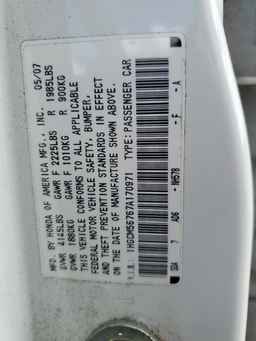 2007 HONDA ACCORD