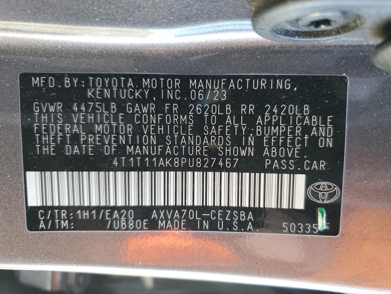 2023 TOYOTA CAMRY