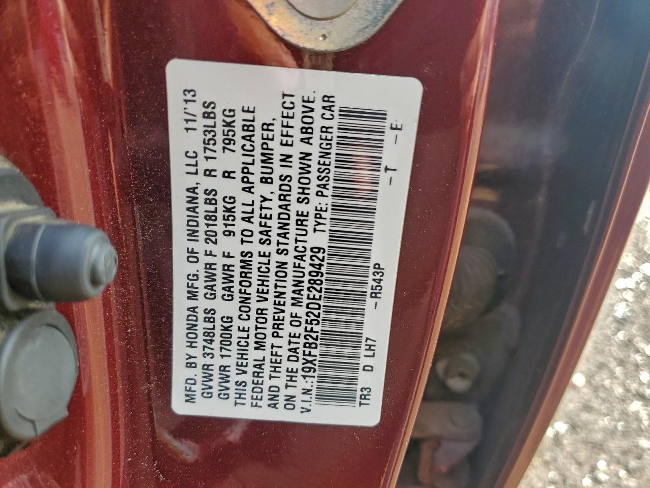2013 HONDA CIVIC