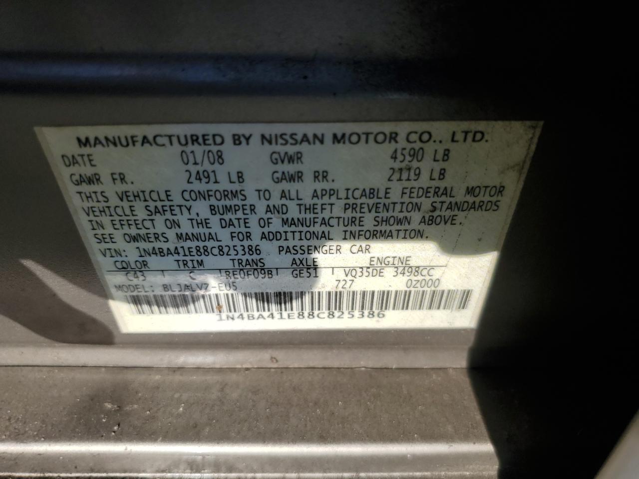 2008 NISSAN Maxima