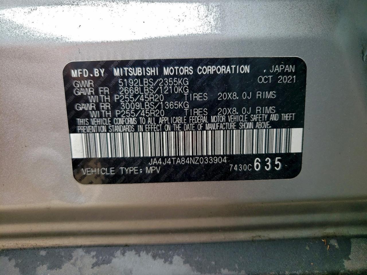 2022 MITSUBISHI outlander