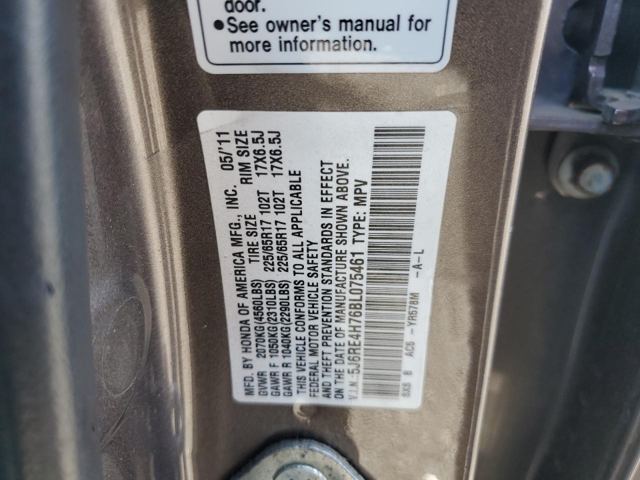 2011 HONDA CR-V
