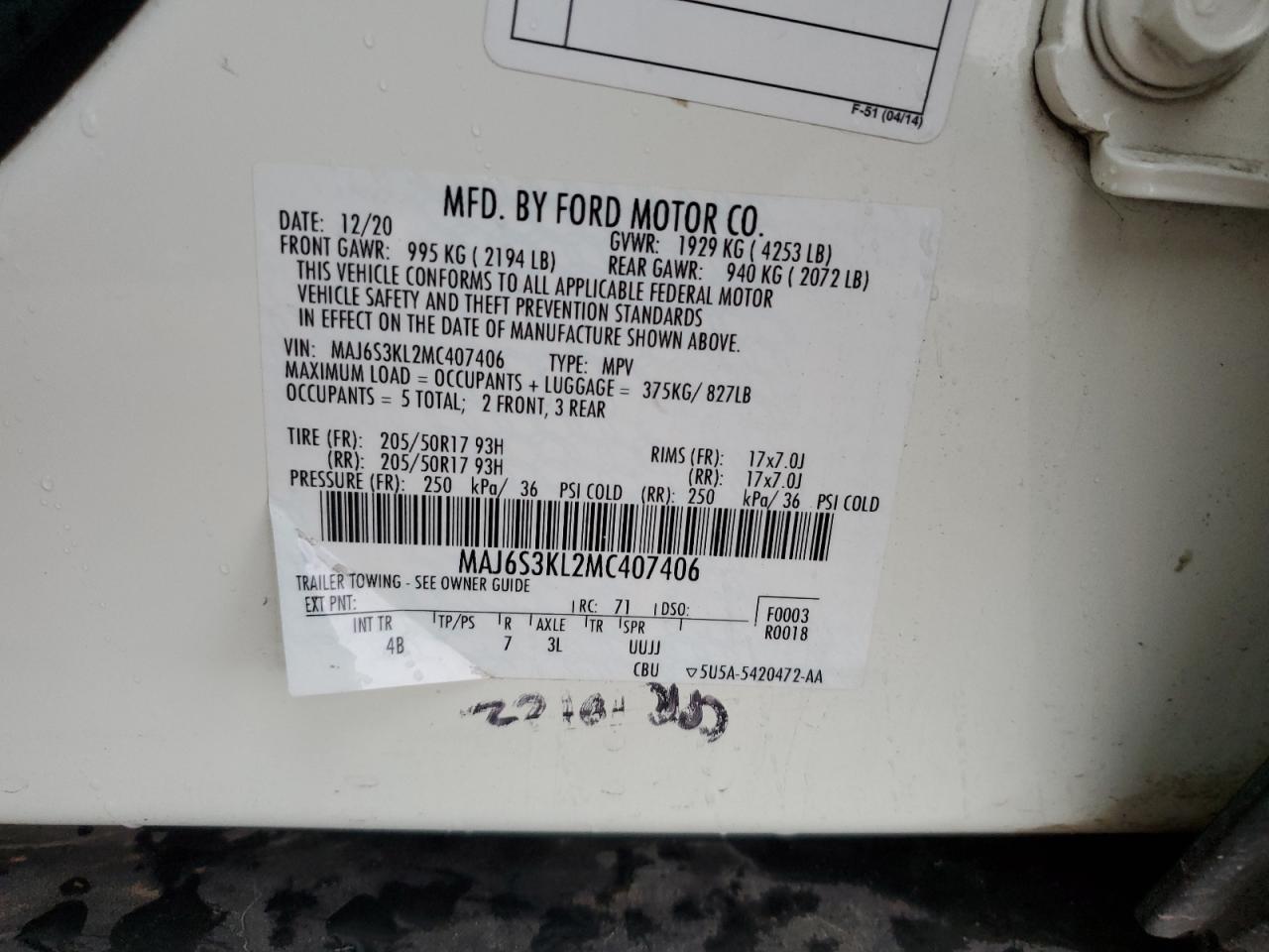 2021 FORD EcoSport