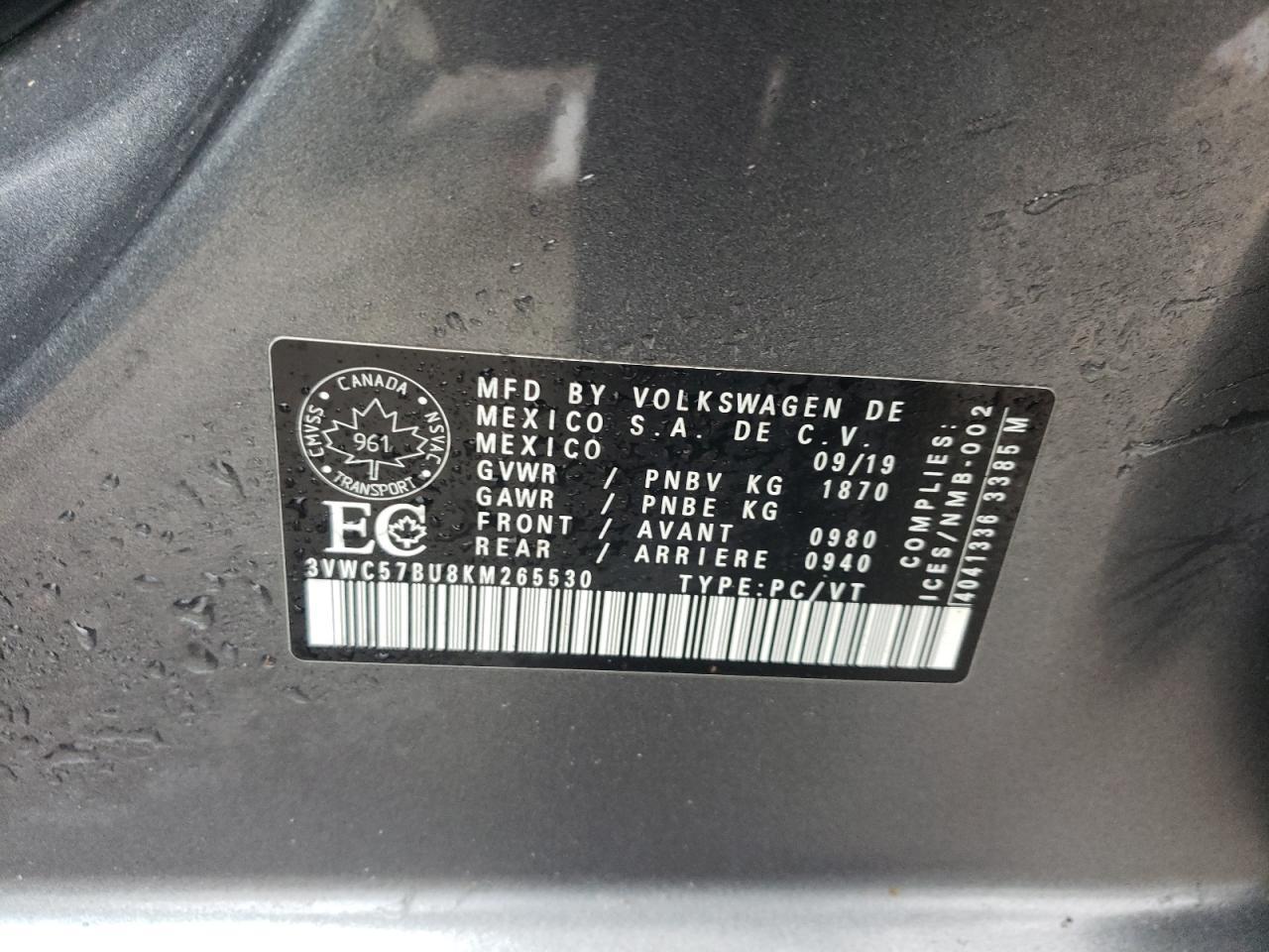 2019 VOLKSWAGEN JETTA