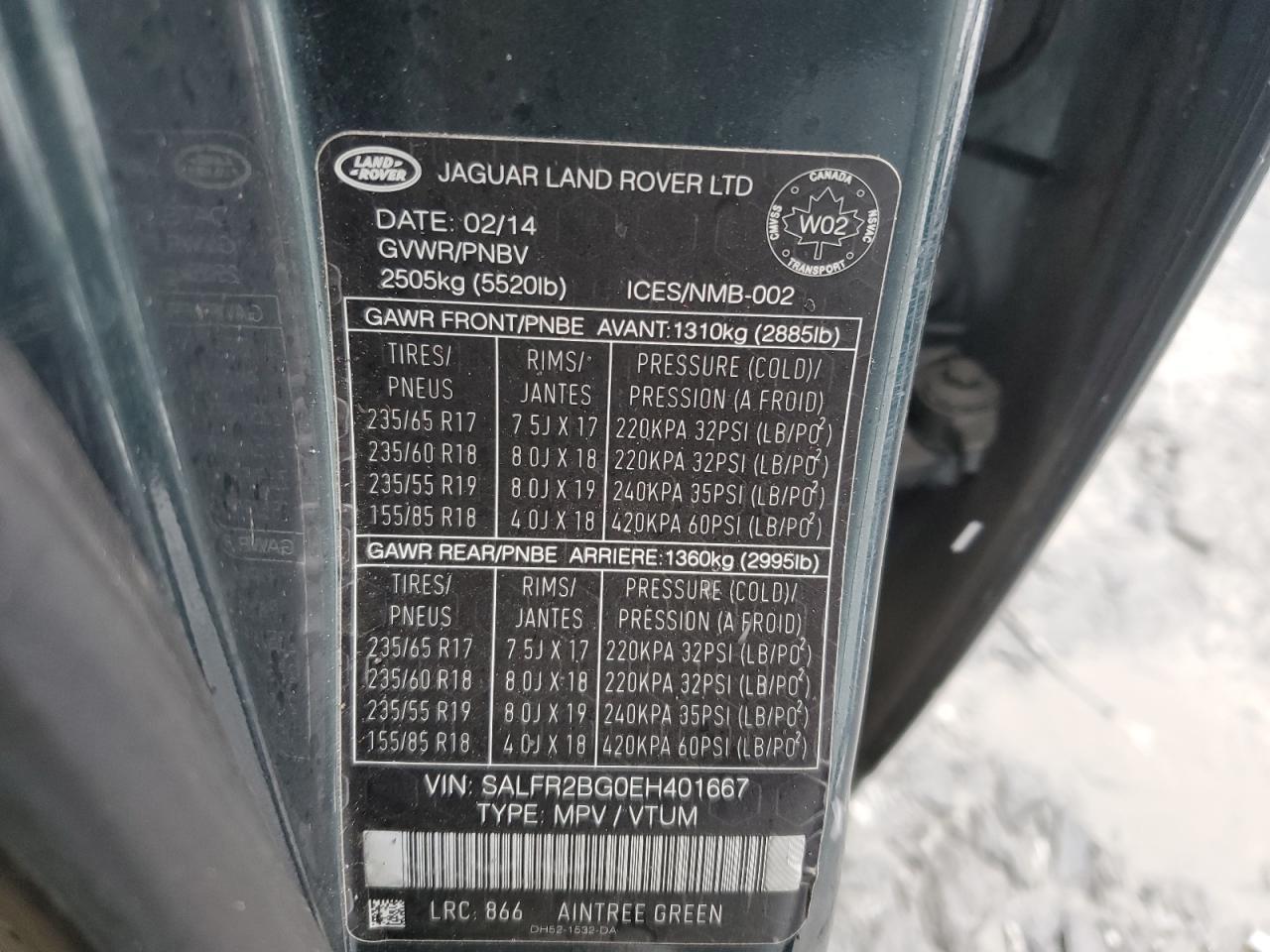 2014 LAND ROVER LR2