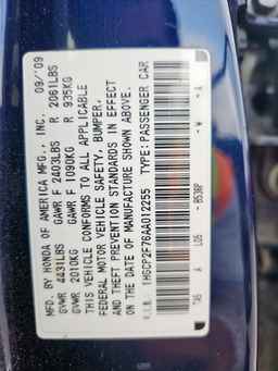 2010 HONDA ACCORD
