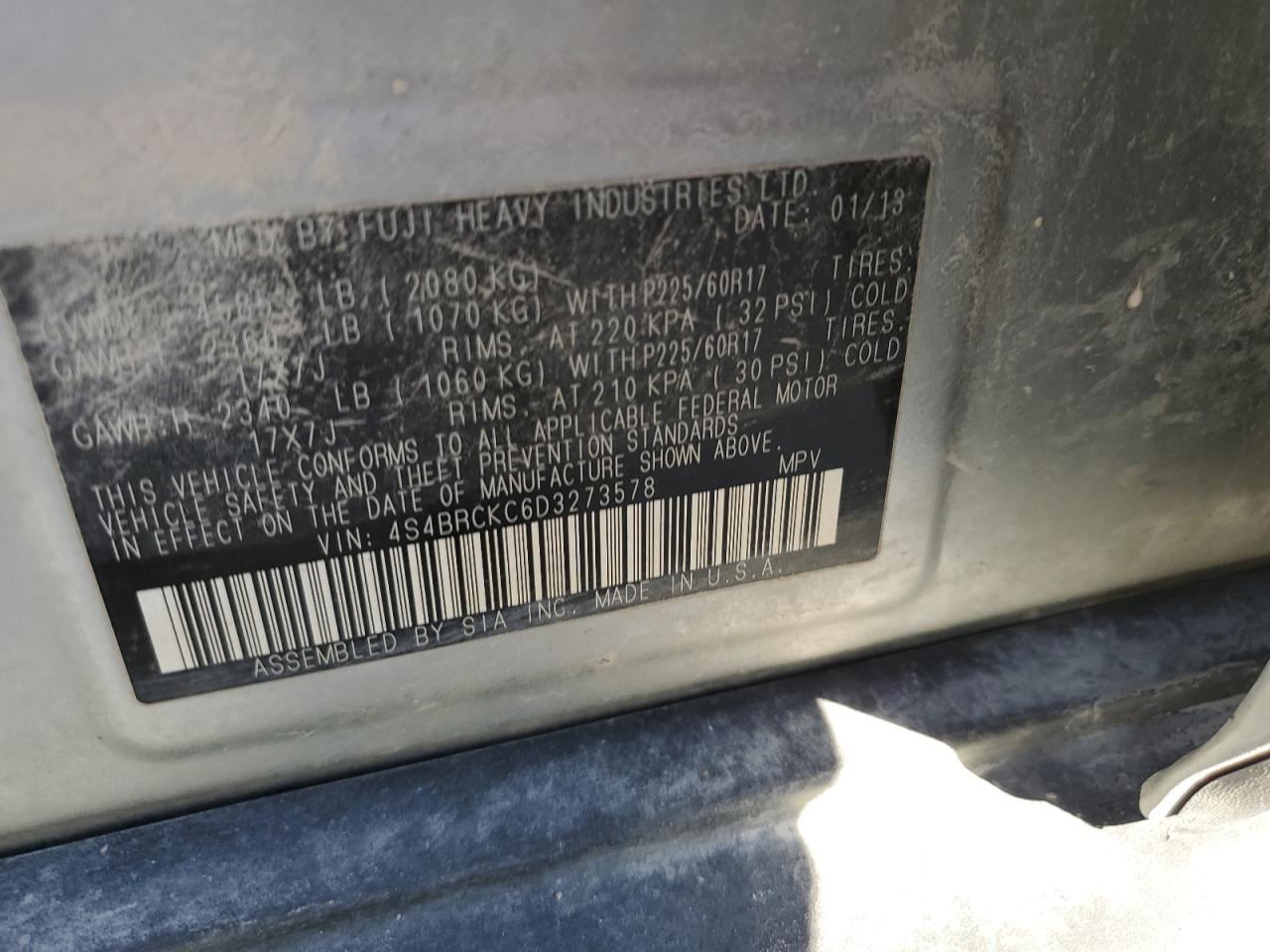 2013 SUBARU Outback