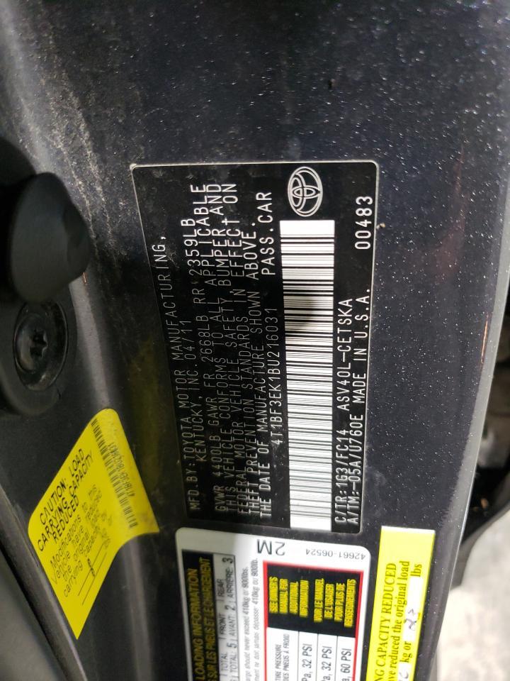 2011 TOYOTA CAMRY