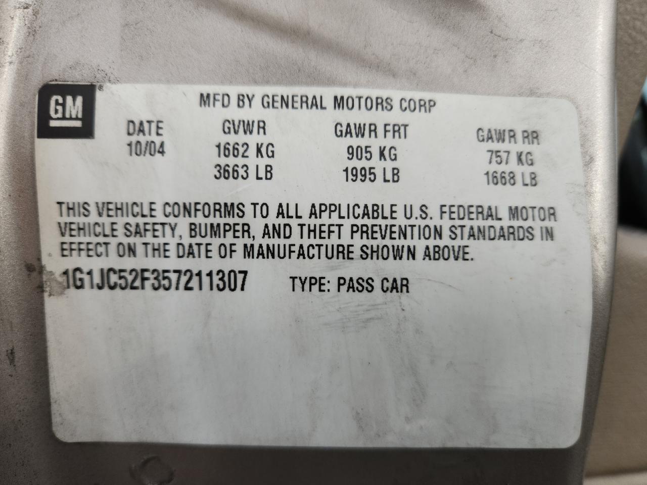 2005 CHEVROLET Cavalier