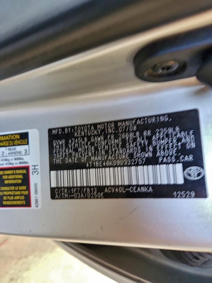 2009 TOYOTA CAMRY