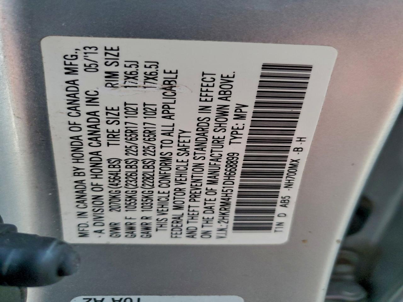 2013 HONDA CR-V