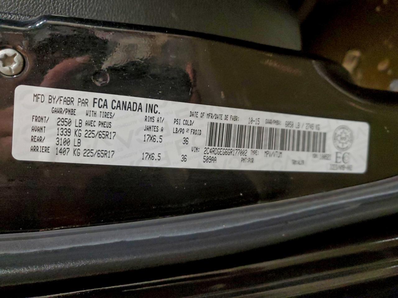 2016 DODGE GRAND CARAVAN