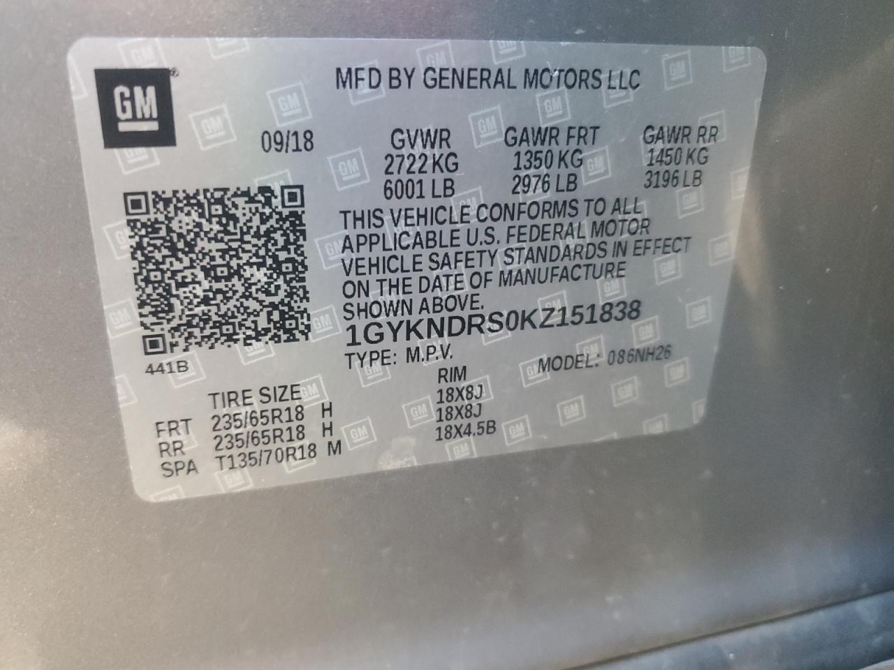 2019 CADILLAC XT5