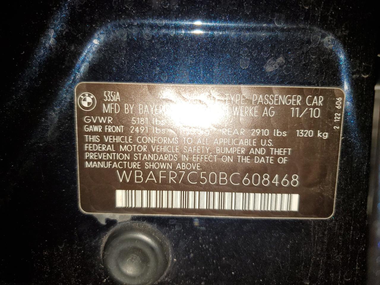 2011 BMW 5 series