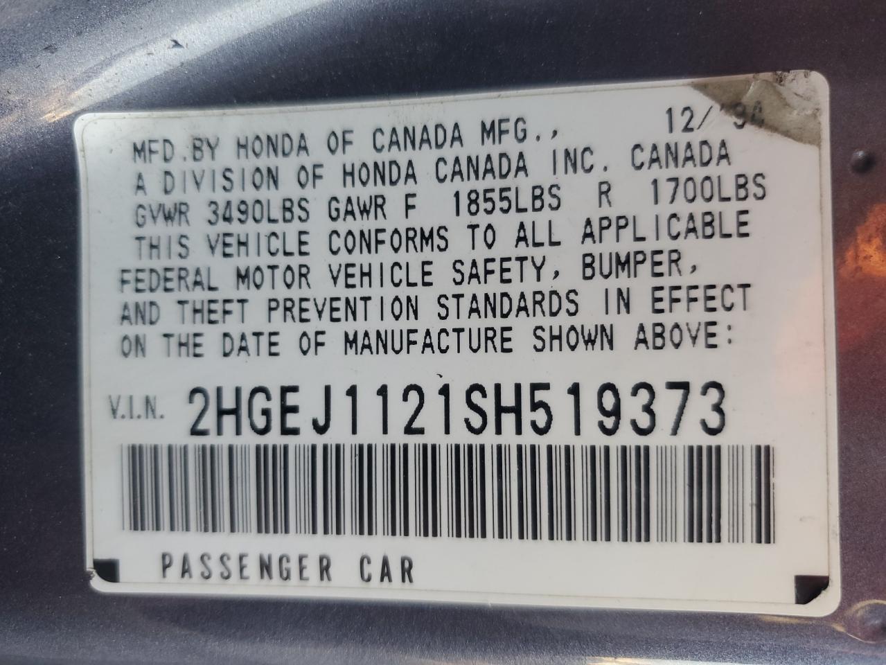 1995 HONDA CIVIC